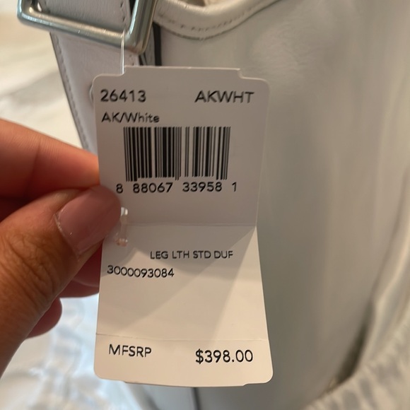 White Leather Studded Coach Bag NWT - Picture 11 of 11